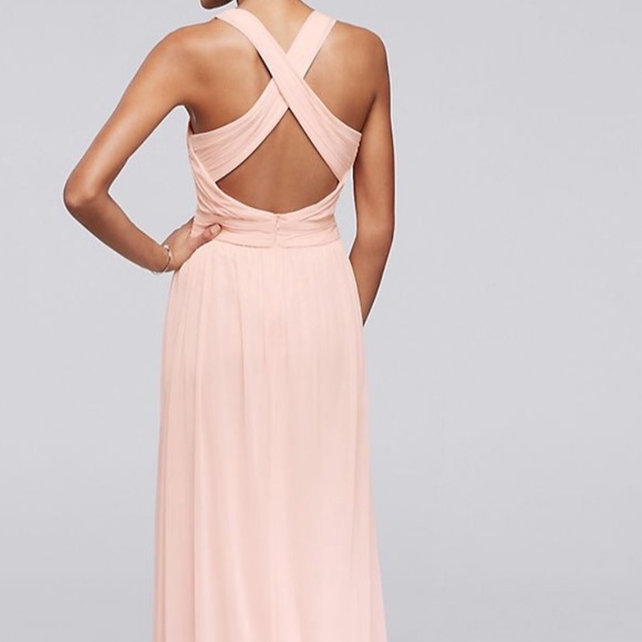 Mess Long Bridesmaid’s Dress with Crisscross Back - Picture 2 of 5